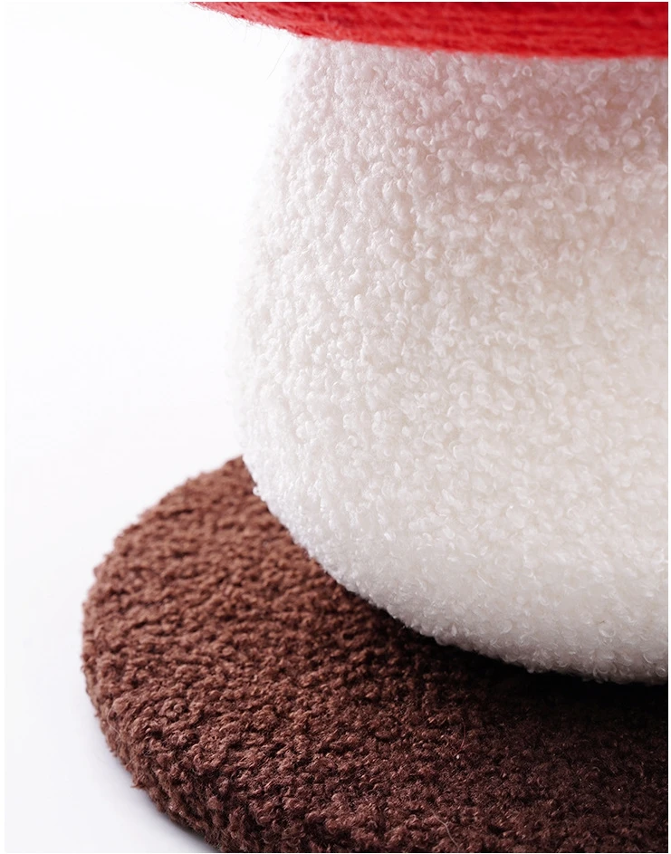 Red Mushroom Shape Cat Scratching Post Cute Modern Pet Toy Grinding Claw Cat Tree Tower Sisal Cat Scratcher Tree