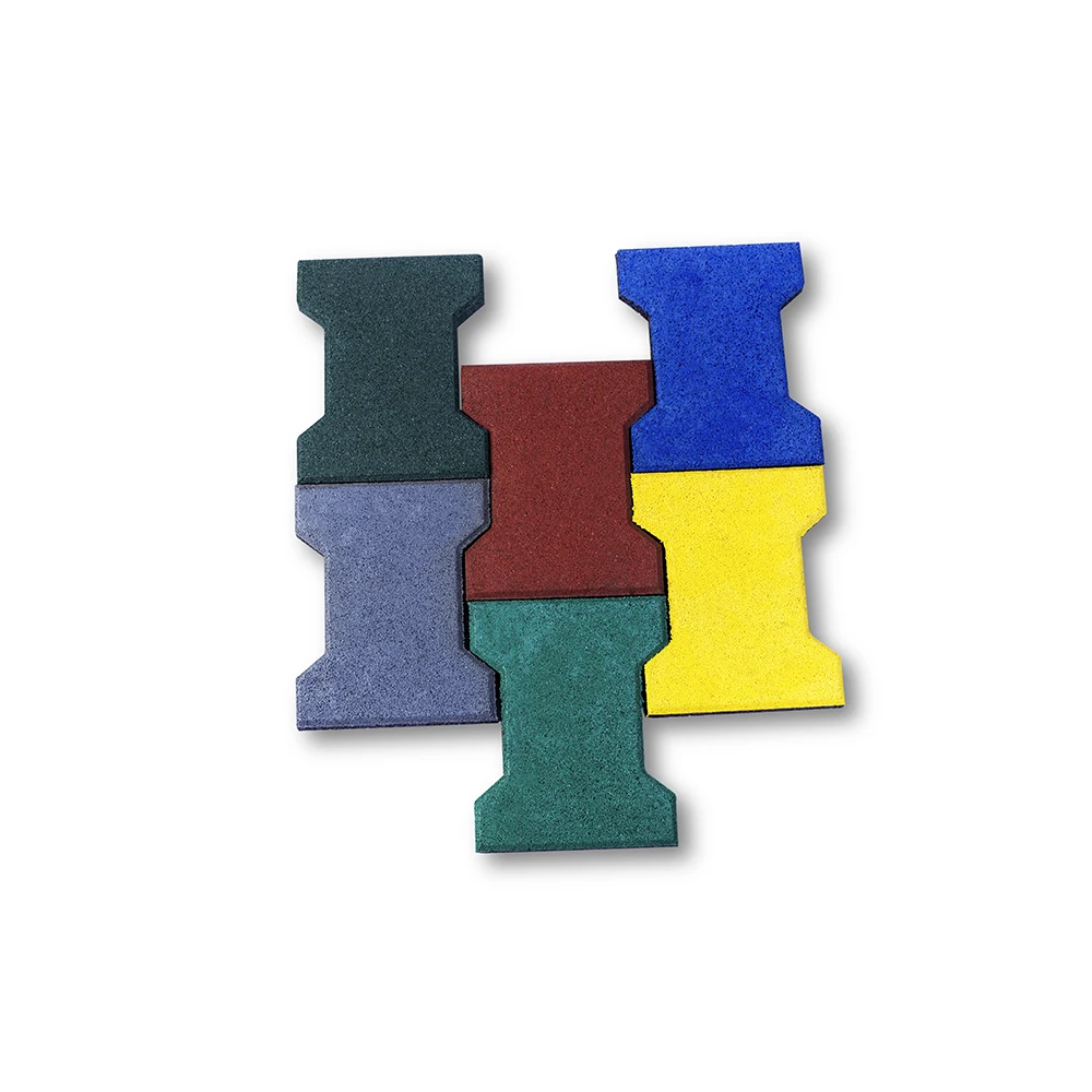 Rubber Flooring Mats Horse Stable Sports Flooring Permeable Non-Slip Interlock Dog Bone Outdoor Tiles Rubber Roll for Floor