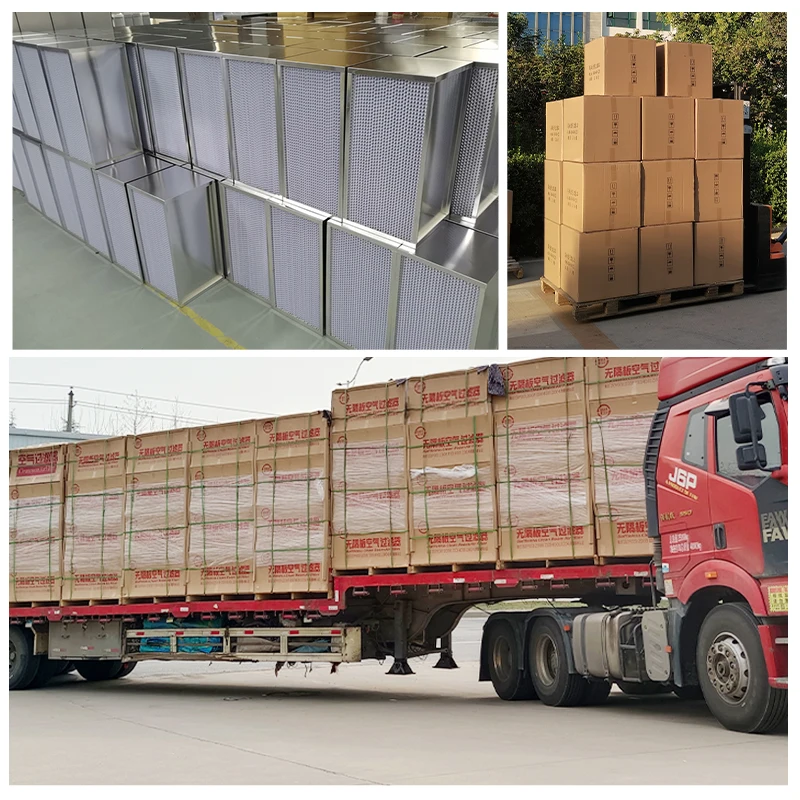 Aluminium Frame  99.999% 0.3um Hepa Filter Air Filter For Cleanroom