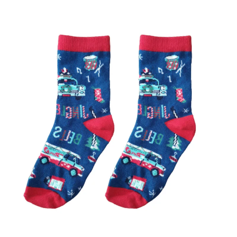 wholesale custom design children cute kids socks 100% cotton colorful teen boy socks jacquard kids cartoon crew sock