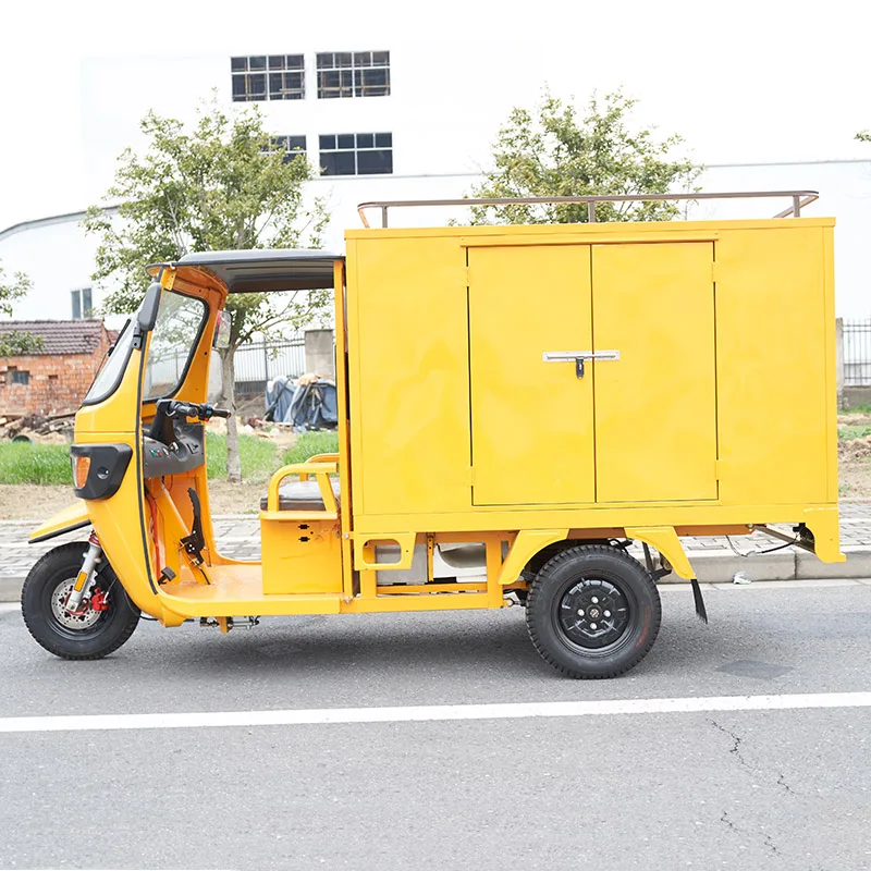 CKD SKD 2000W 45km/h Max Speed 135km Range 580kg Load Express Electric Cargo Tricycle China Trade with 1.1*1.6m Box