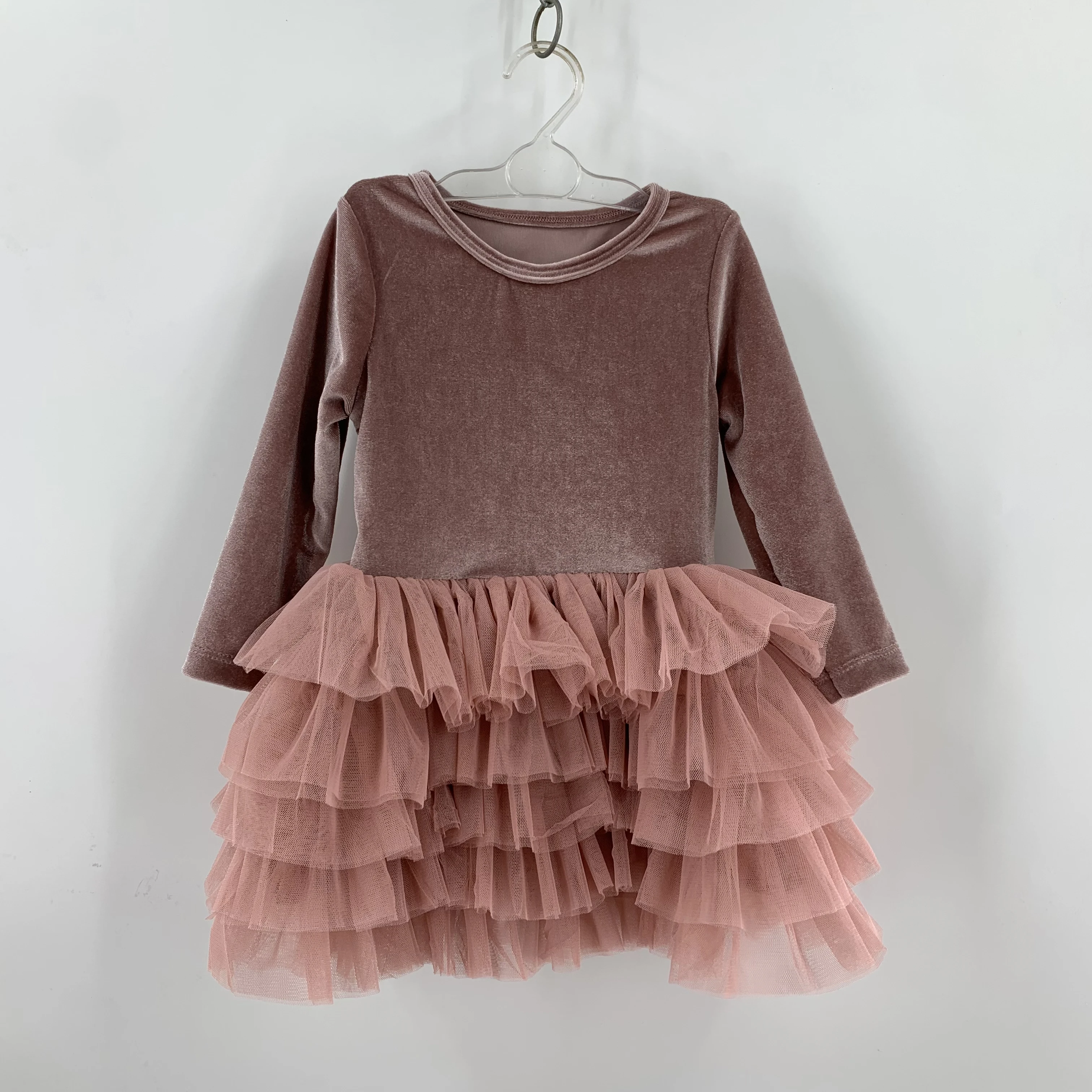 Kid Dress Clothing Girls Party Dress Baby Autumn and Winter velvet dress Custom OEM