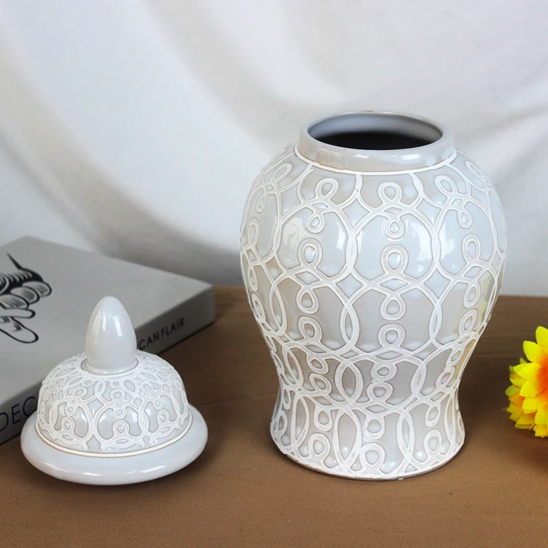 small modern porcelain ginger jar table ginger jars white ceramic ginger jar vase home decor wholesale