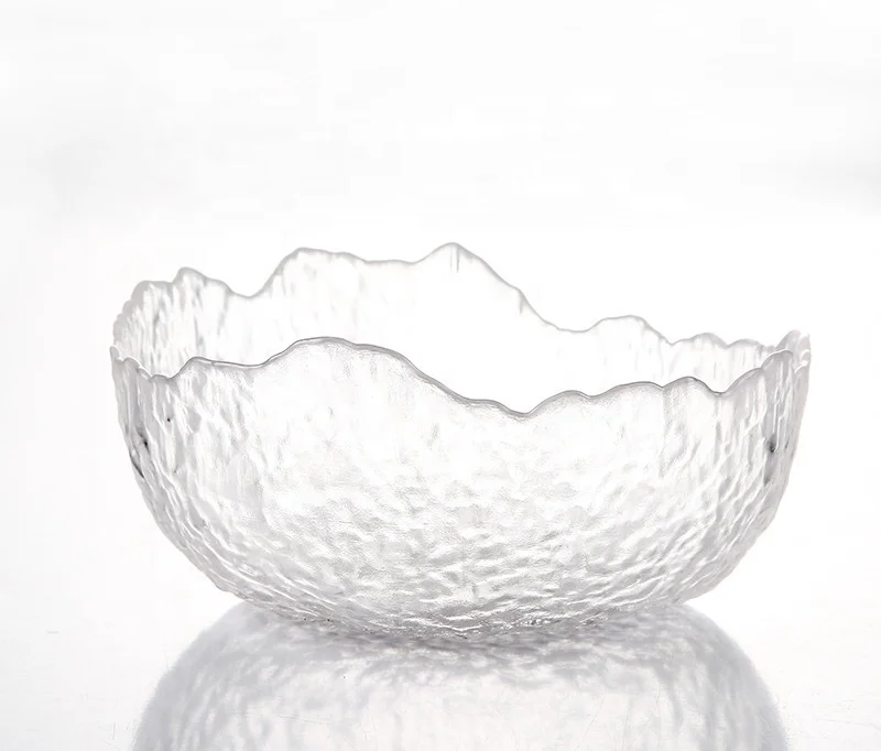 Nordic Irregularity Glass Bowl Heat Resistant  Dessert Snack Trifle Salad Bowl