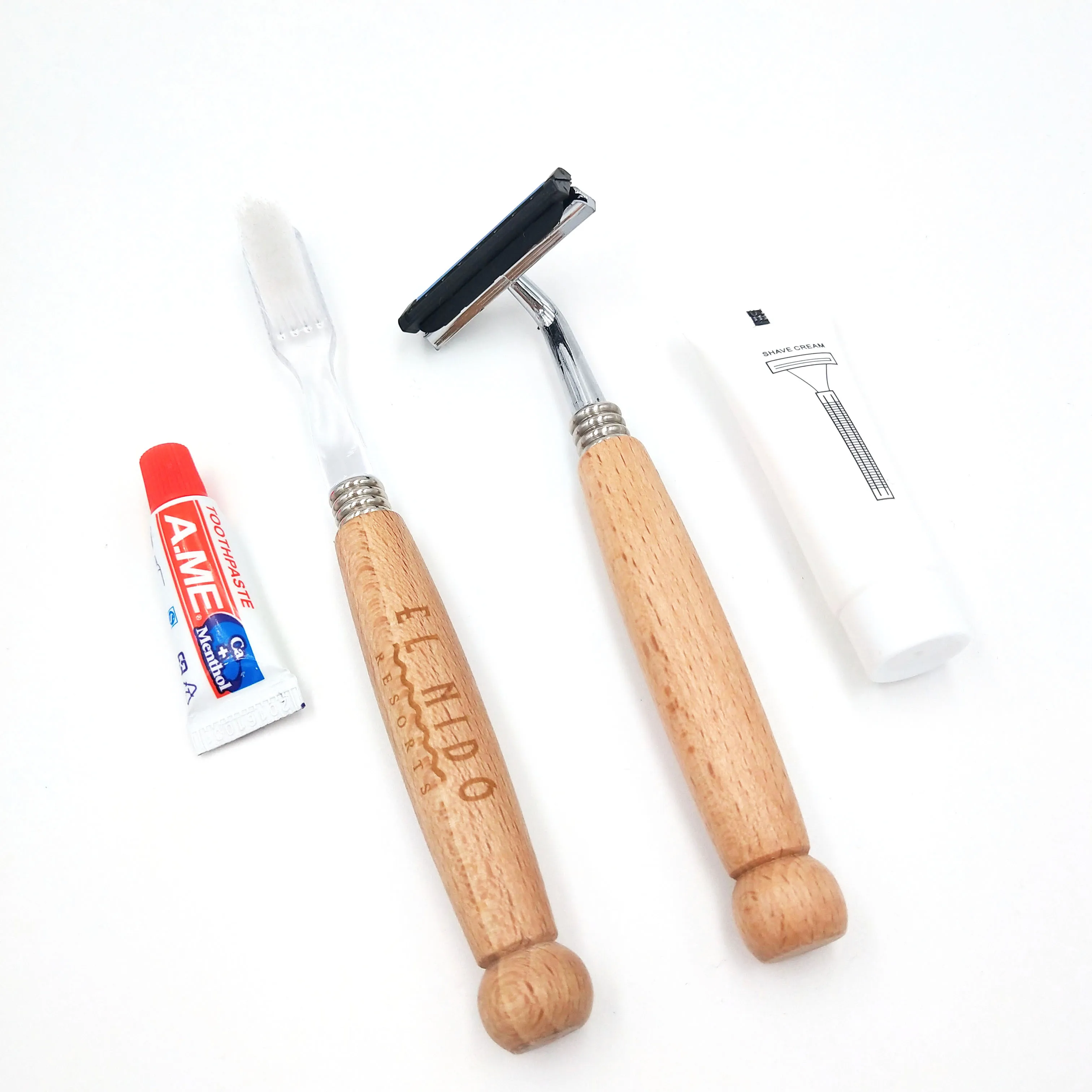 Disposable Bamboo Wooden Safety Handle Razor Shaving Razor Twin Blade Stainless Steel Blade Bamboo