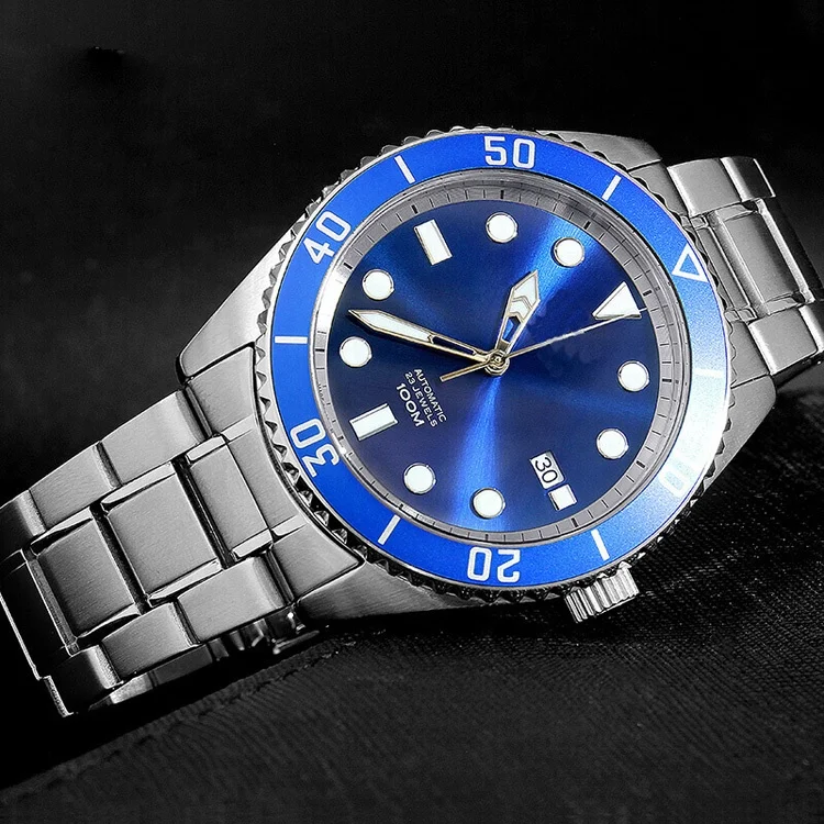 Luxury Diver watches men automatic mechanical visible backover 20atm waterproof watch 316 stainless steel wristwatch