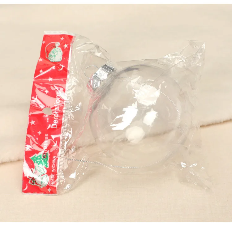 Wholesale Christmas Ball ornaments Dia 6cm-10cm fillable Christmas baubles clear plastic matte