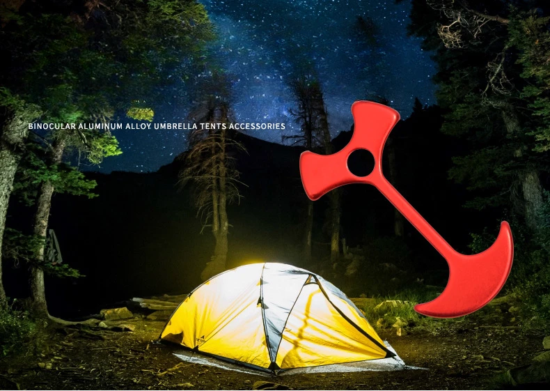 In Stock Hot selling Aluminium Alloy Fishbone Deck Floor Nail Tent Stakes Pegs For Outdoor Party Camping Wind Rope Anchor