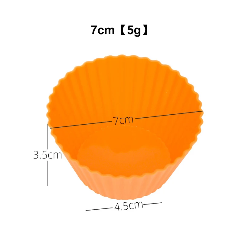 Dia 5-9cm colorful food grade silicone muffin cups mold mini reusable cupcake liners for kitchen baking cooking