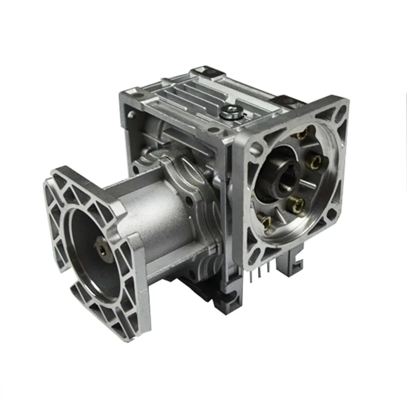 NMRV Series Small Aluminum Gearbox NMRV30 40 50 63 Worm Gear Speed Reducer For Stepper Motor 12V 24V Gear Motor