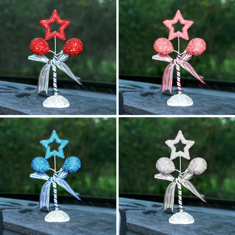 Bling star Spring cartoon doll cute cat car decoration