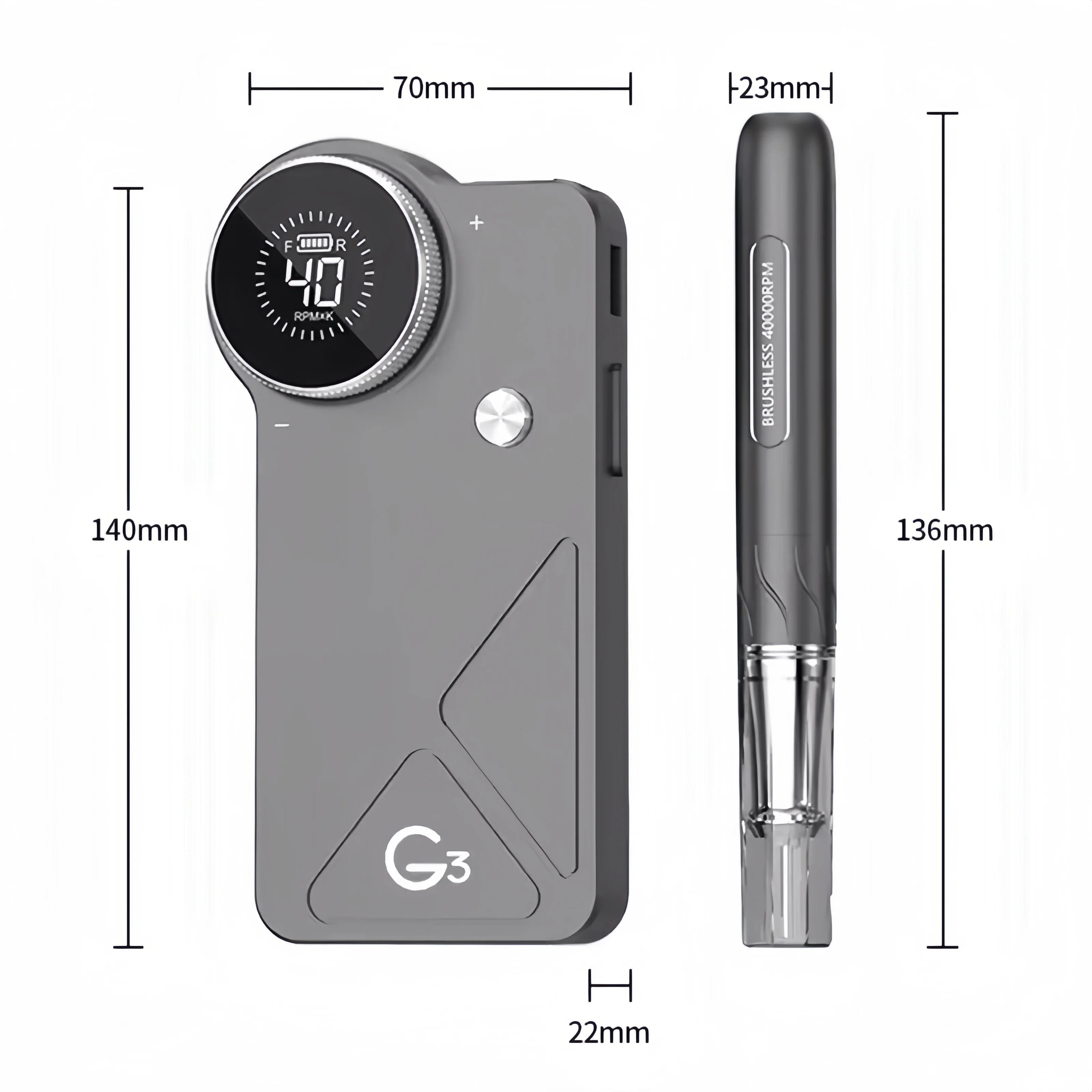 MD oxxi UV G3 40000 rpm Brushless Motor Rechargeable Nail Drill Machine Cordless 15 Hours Battery Life Electric Nail File