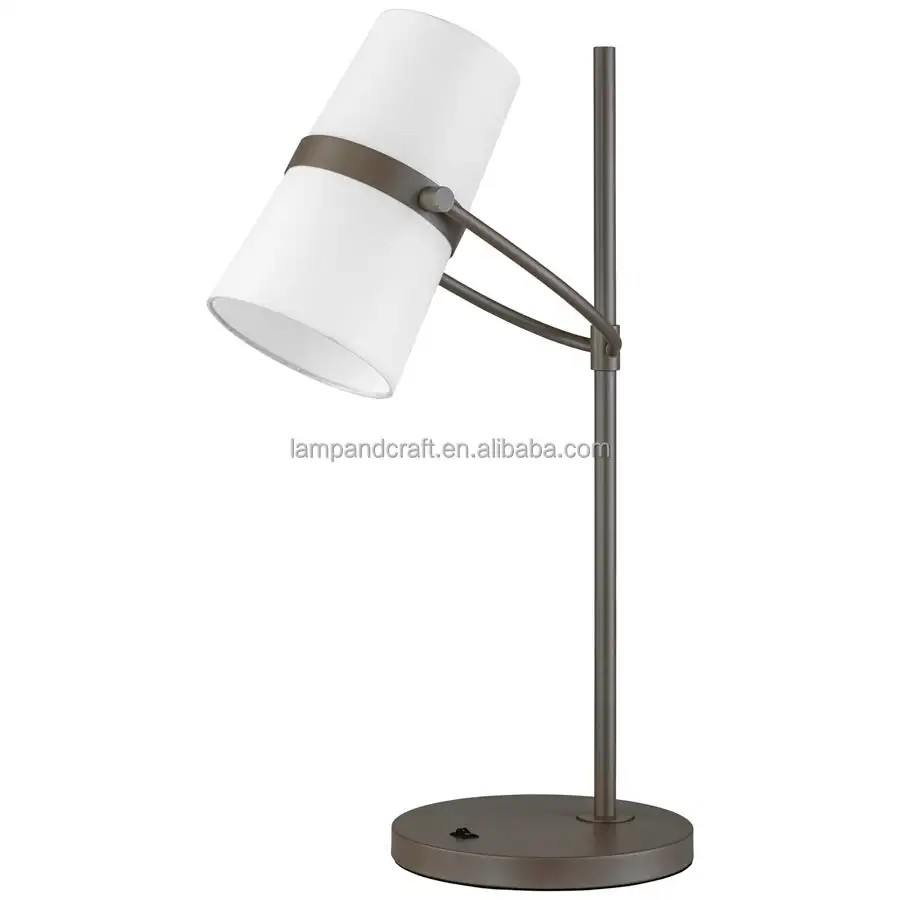 square white marble table lamp with switch and power outlet  in the base for home decor bedroom hotel lobby hotel Guestroom