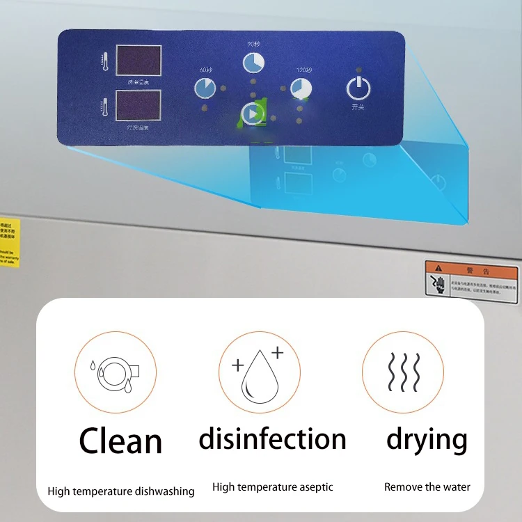 Fully Automatic Dishwasher with Countertop Kitchen Commercial Stainless Steel Dishwasher