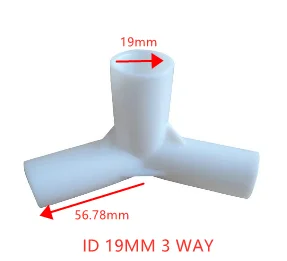 Inside Diameter 16mm 19mm PVC Pipe Connector For Tent 60 90 120 135 Degree Tee Elbow 3 4 Ways Pipe Fitting