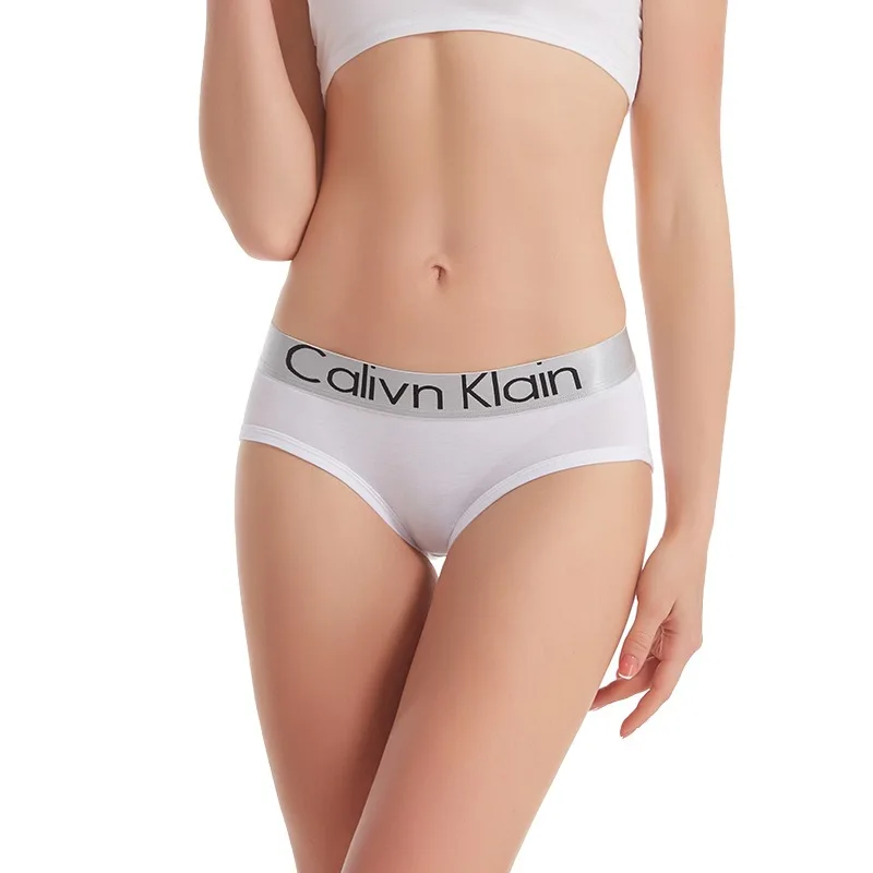 European and American Triangle underwear Lady sexy ribbon printed LOGO T-back wide athletic girl neutral underwear wholesale