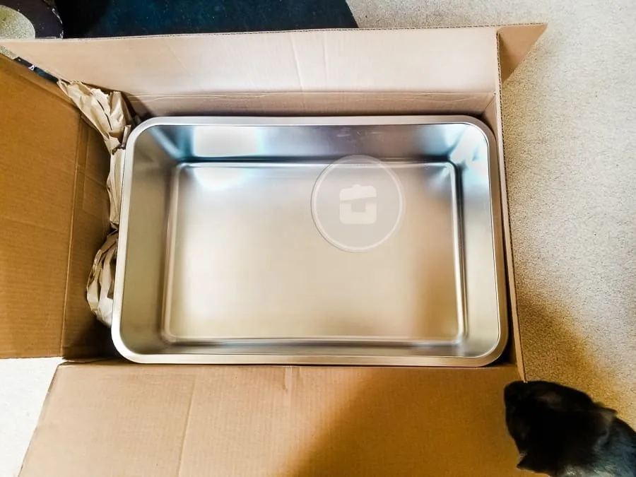 23.5 * 15.5 *6.1' Odor Control Pet Cat Litter Sand Box Toilet Stainless Steel Metal Cat Litter Tray