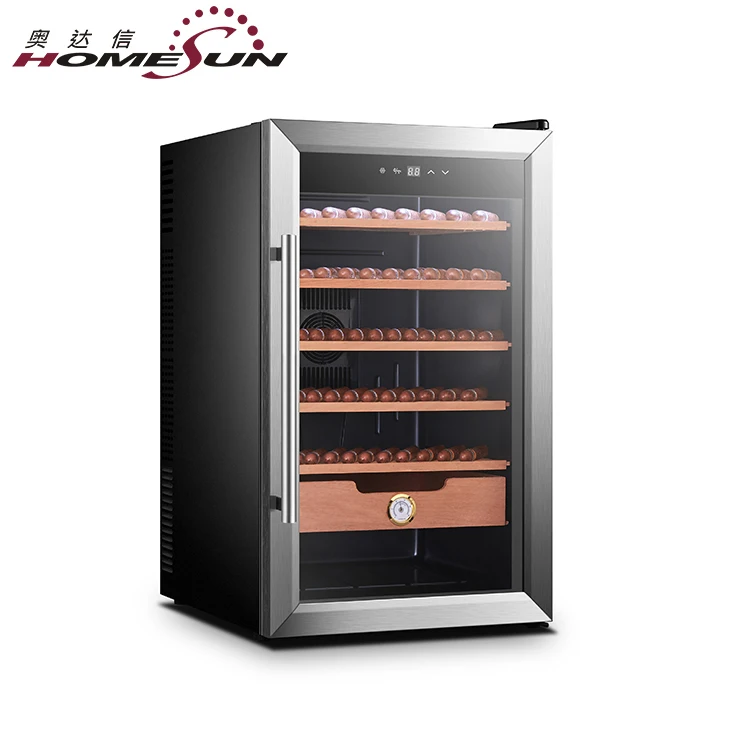 Заводской на заказ, электронный шкаф для сигар с низким энергопотреблением 70 л, хьюмидор для Дубая, увлажнитель для сигар