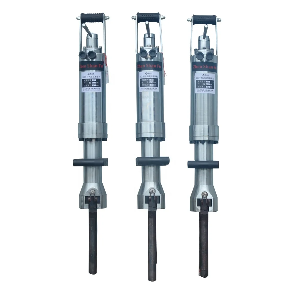 Hydraulic rock splitter equipment darda piston pneumatic stone quarry splitting concrete demolition hand-held rock breaker