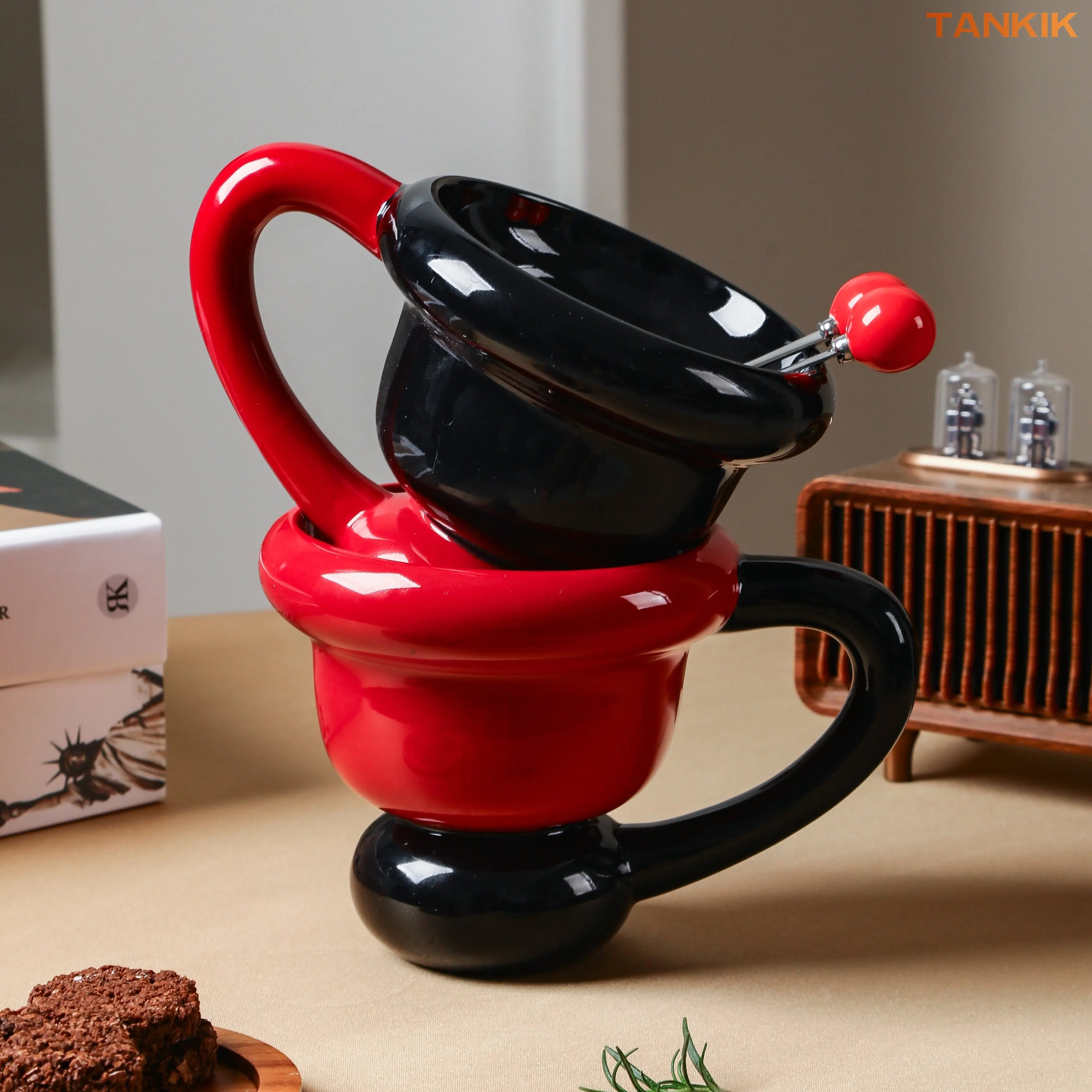 Fantastic Series New 14oz Coffee bell-shape mug Cute Birthday Cake Ice cream dessert  Wedding Gift Ceramic Mug Porcelain Cup