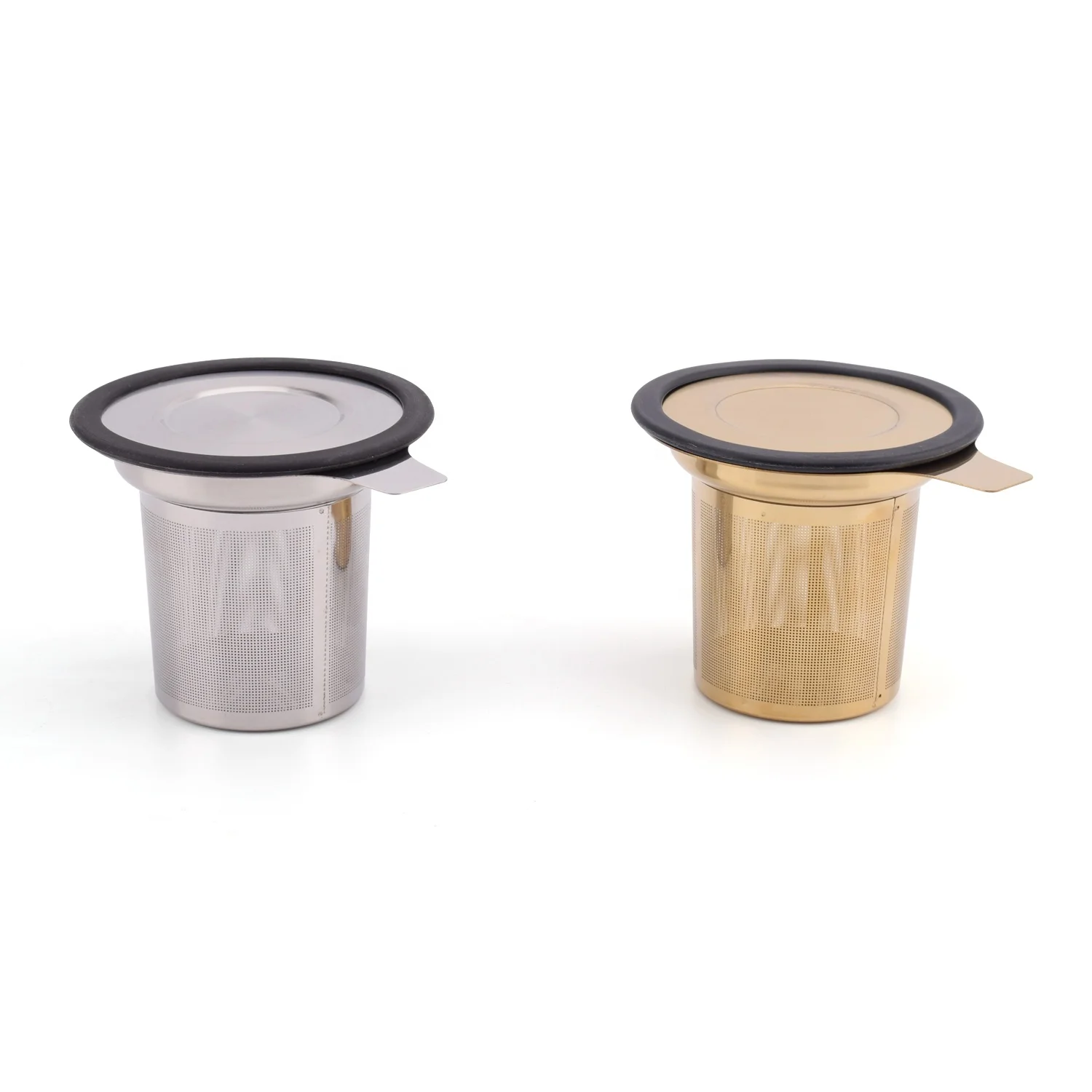 Extra Fine Mesh Tea Filter 304 Stainless Steel Tea Infuser Basket with Silicone Lid