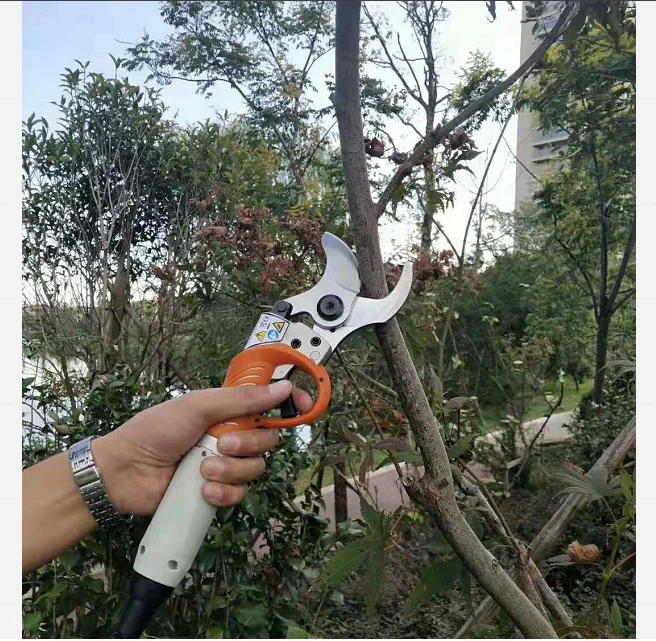 
45 mm Rechargeable Electric Garden Pruner Cutter Shears Fruit Tree Scissors 