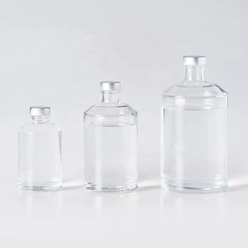 250ml 500ml 1000ml empty fruit juice beverage wine whisky glass bottles with screw top lid
