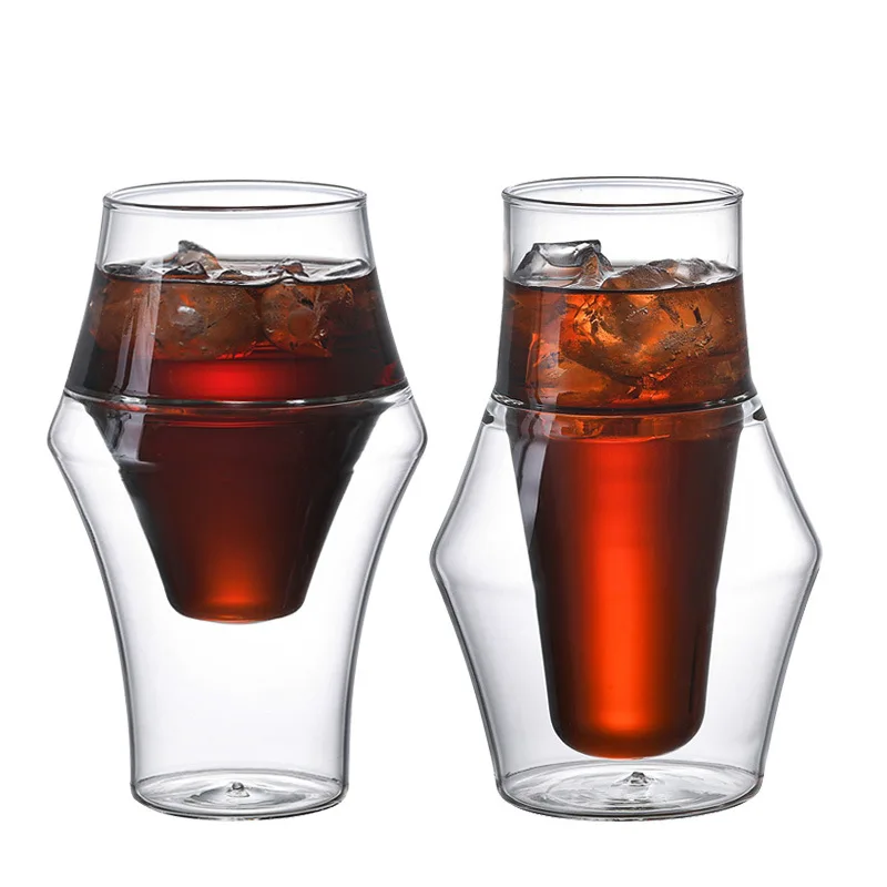 Wholesale Double Wall Coffee Mug Glass Insulated Tea Cup