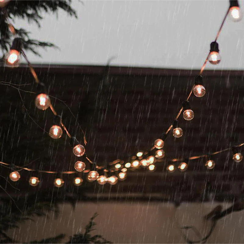 Cob Golden Yellow 5 Speed Adjustable Color Outdoor Decoration Waterproof Christmas Led Solar Light String