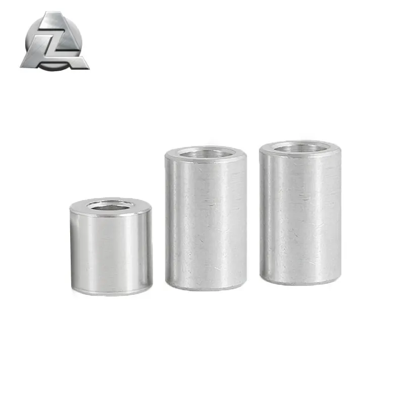 wholesale large stock customized length precision cutting anodized metal aluminum spacer 5 mm