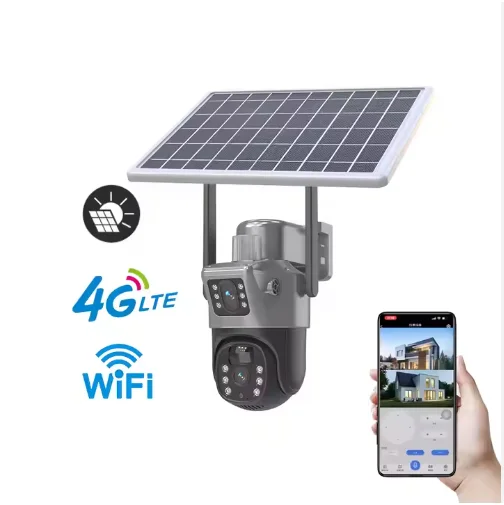 4G V380 Солнечный монитор 360 градусов мобильный телефон удаленный открытый ночное видение панорамный домашний аккумулятор высокой четкости камера