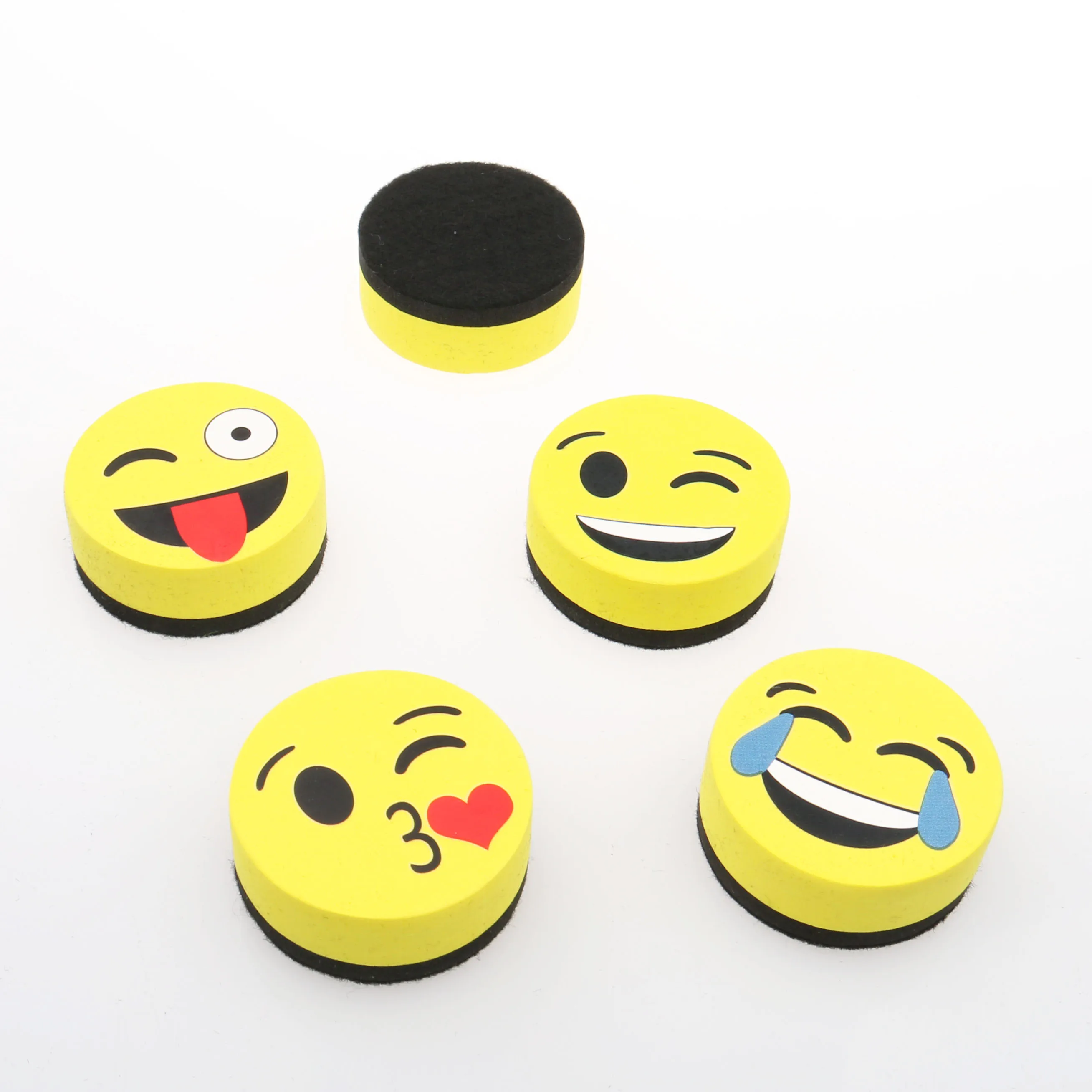 
Creative smiley cartoon magnetic whiteboard eraser office school supplies cute board eraserfor home office classroom 