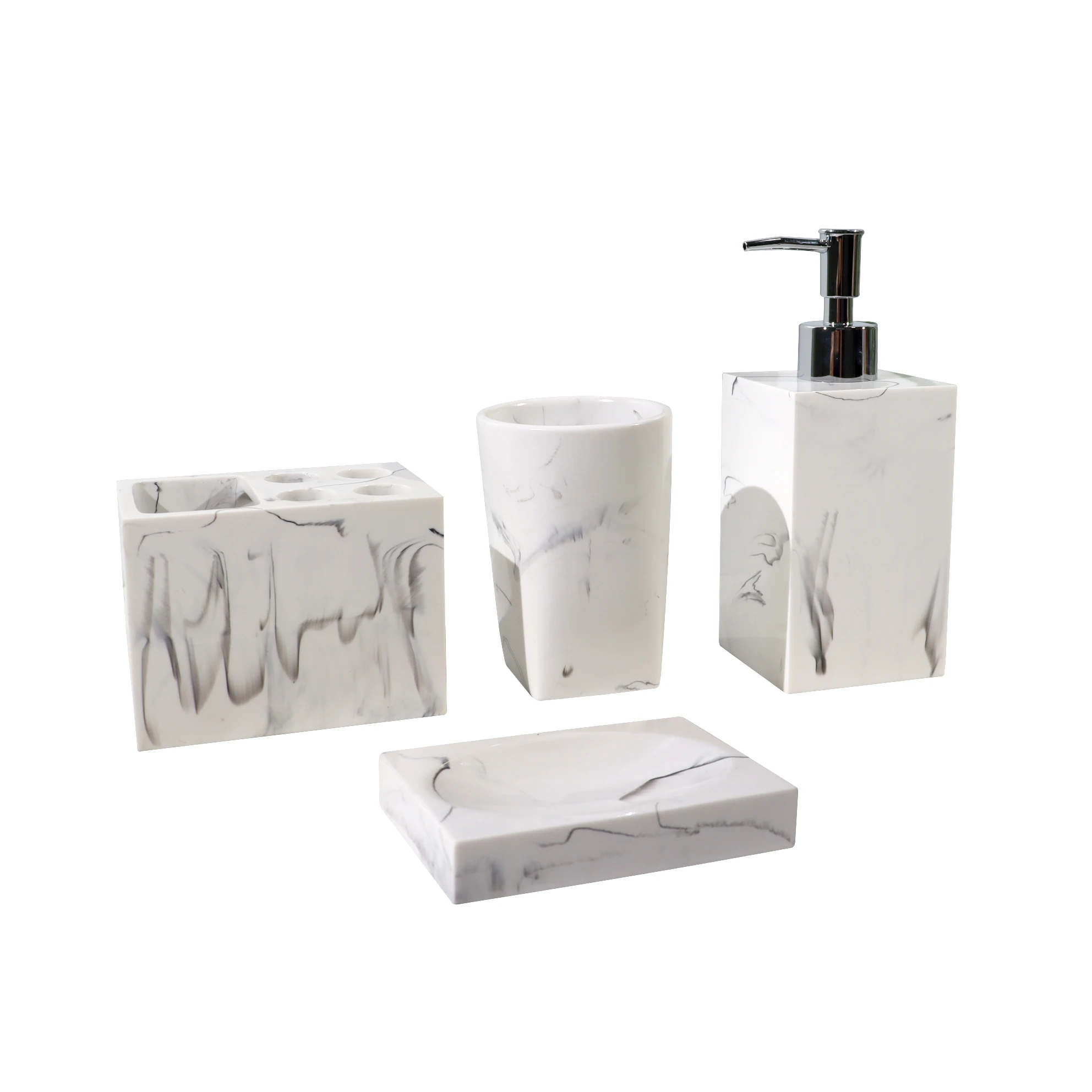 Home Luxury Ceramic Marble Resin Bathroom Faucet Set Accessories, Shower Accessories Bathroom Accessories Set