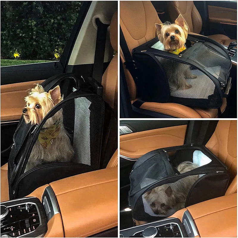 Portable Multi Function Dog Pet Travelling Carrying Trolley Backpack Bag