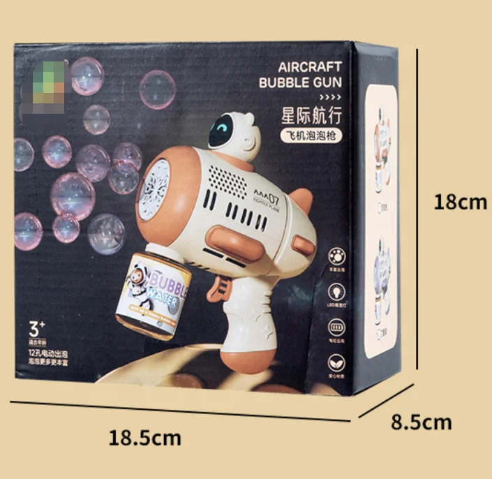 Hot selling factory bubble toys LED light up blower blaster summer bubble gun for kids