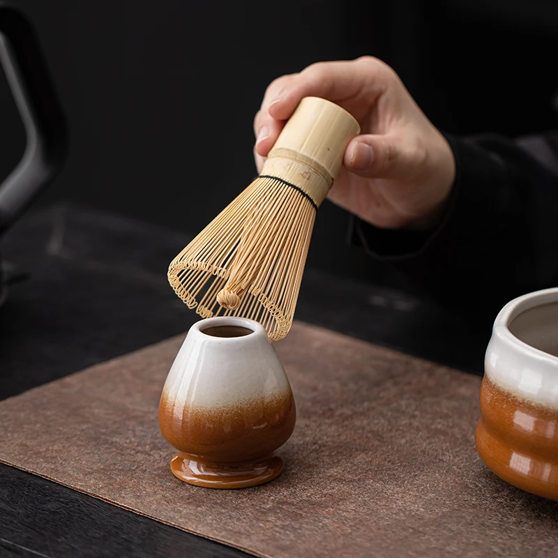 Song Matcha Ceramic Tea Bowl with Whisk and Wash Tools for Kung Fu Ceremony and Matcha Tea Incense & Incense Holders Accessory