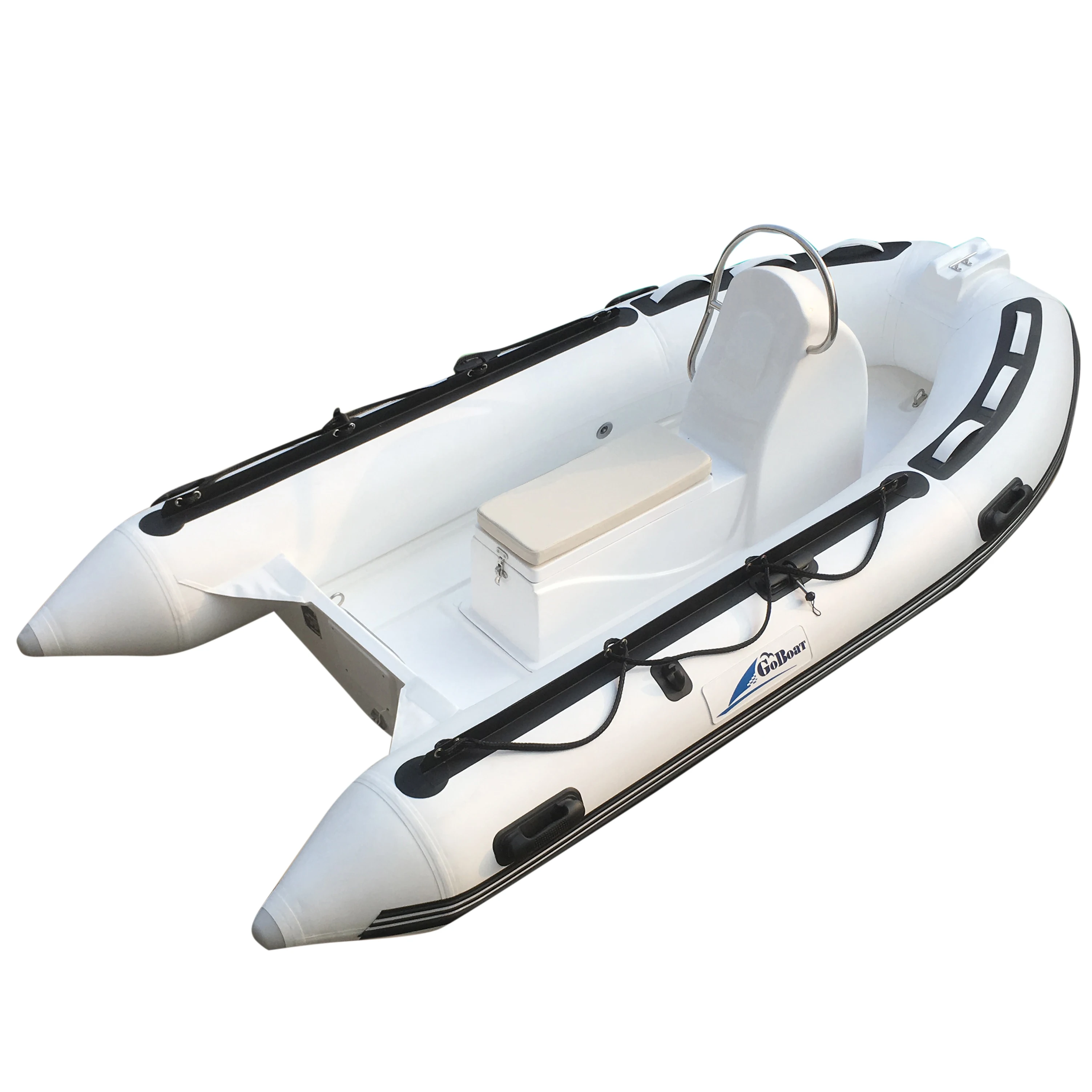 Inflatable Fiberglass RIB Boat Fiberglass Speed Boat With Outboard Motor