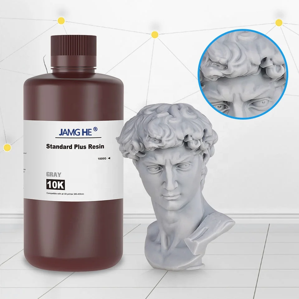Jamghe 10K Standard Plus 3D Printer Resin 405nm for 2k 4K 6k 8k 10k Printers