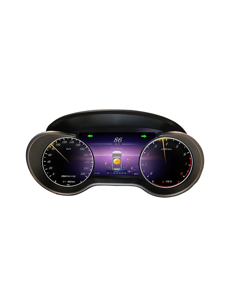 Car Digital Cluster Virtual Cockpit for Mercedes Benz GL ML Class 2005-2012 Odometer Player Dashboard Speed LCD Meter Screen