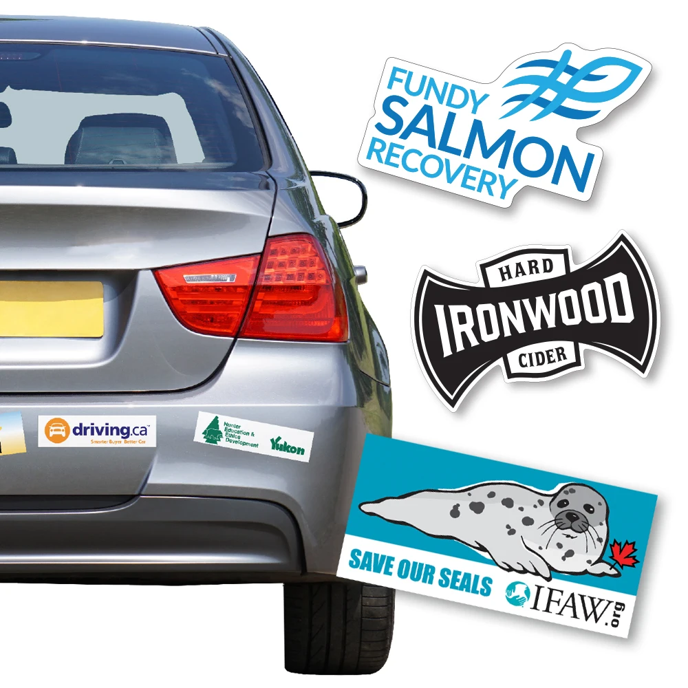 UV Coated Strong Adhesive Vinyl Car Bumper Sticker Custom Permanent Logo Sticker Transfer stickers Window Decals