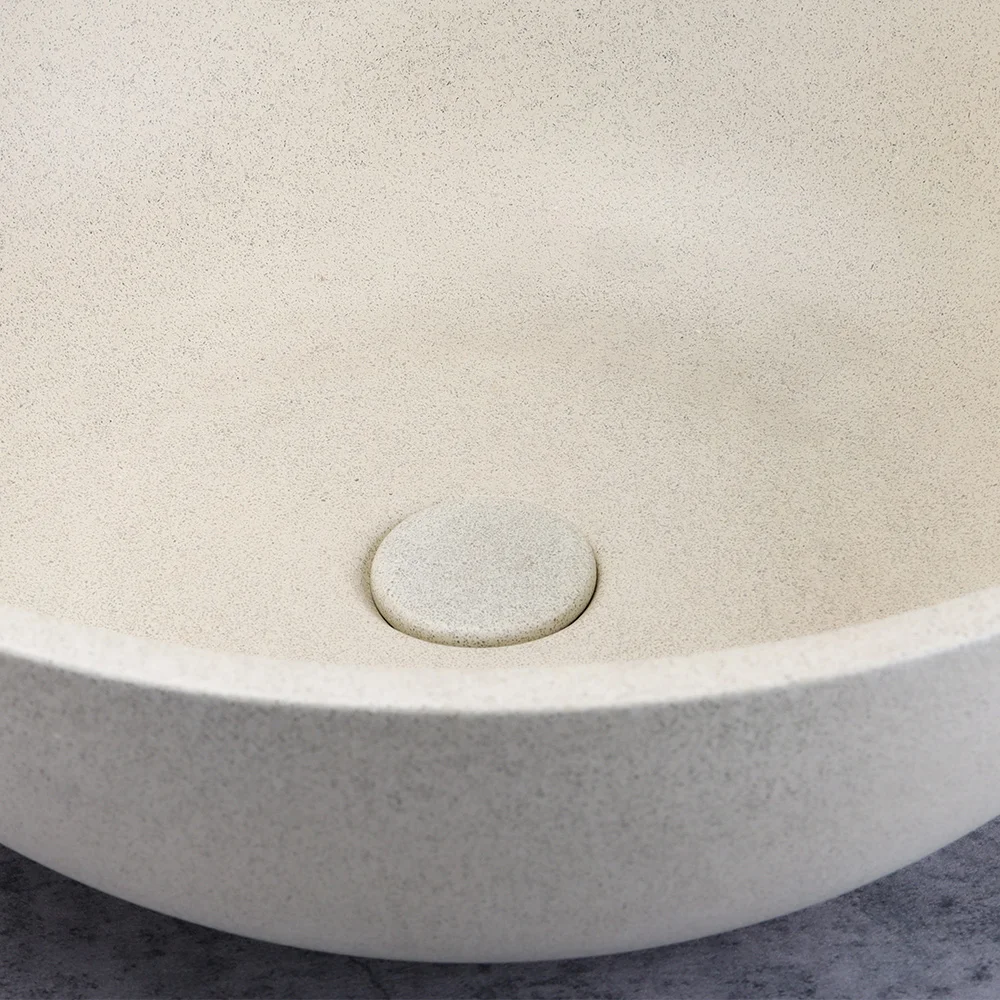 Round concrete basin countertop sink Large cement art basin sand stone bathroom wash basin