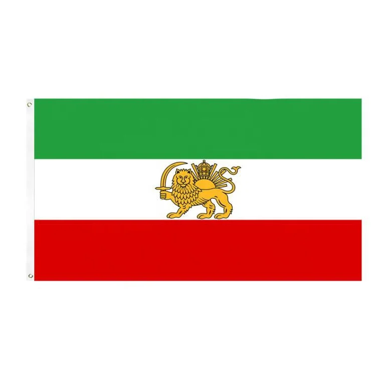 Factory Old Historic Iran Iranian Flag Quality Polyester Bright Colors Brass Grommets 3x5 Ft Iran Flag lion