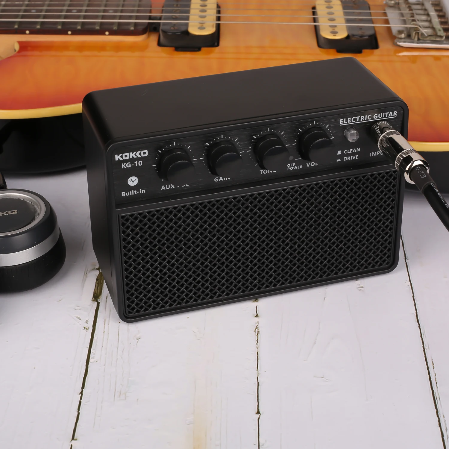 KG-10 Custom Speaker Bluetooth Equipped With Rechargeable Charging Portable Stereo Electric Guitar Sound For Musical Instruments