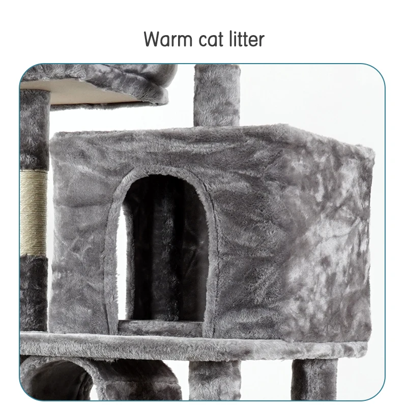 Custom luxury pet products scratching modern floor to ceiling wood cheap large high quality cat tree