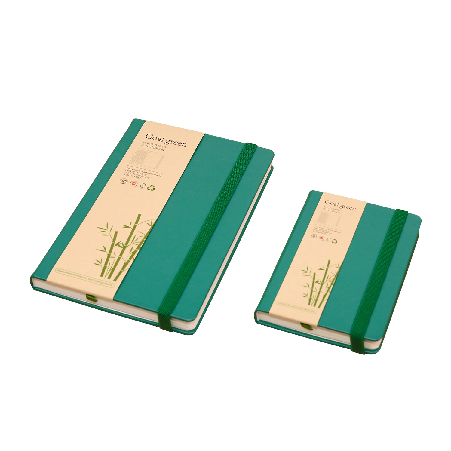 SIDAIXUE Recycled Bamboo PU Leather Hardcover Notebook A5 A6 Size Dots Journal