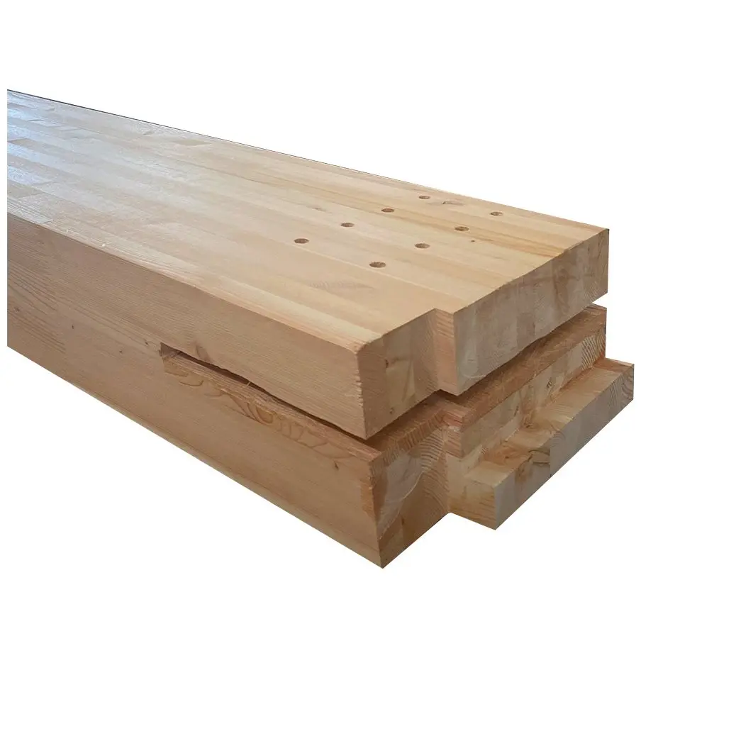 Brand New High Quality Cnc Cutting Glued Beams Wooden Laminated Beams For House Building