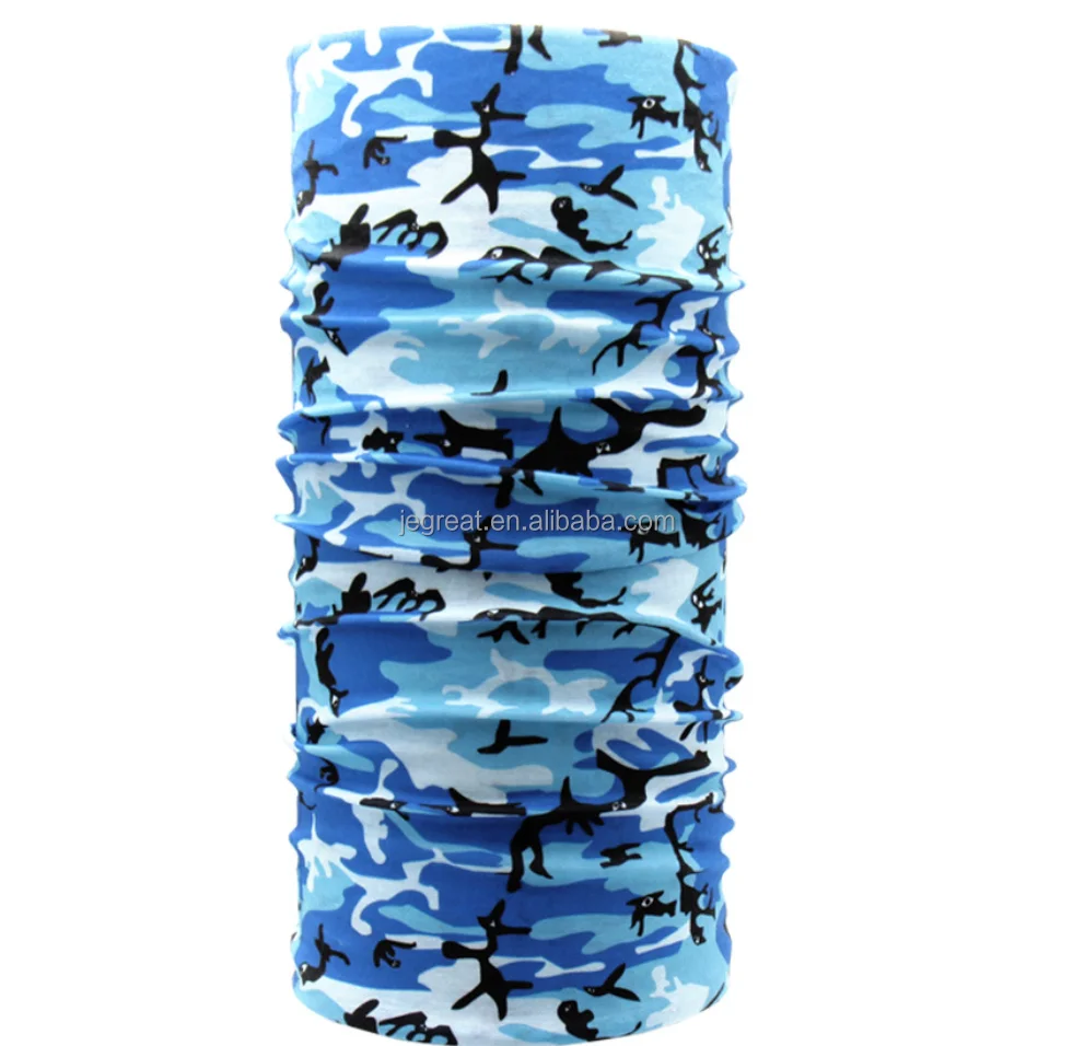 customized 25*50Cm Breathable  Headwear  Multifunctional  Seamless  Skull Bandanas for outdoor playing and hiking