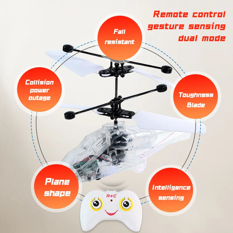 LONGXI rc clear aircraft remote control helicopter model plane aircraft rc plane flying mini drone with light plastic toys
