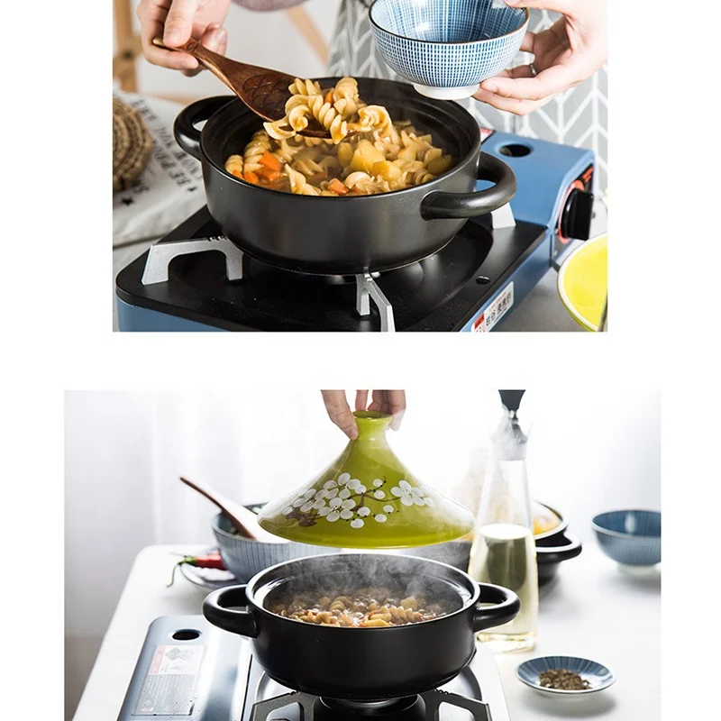 Кухонные принадлежности для приготовления пищи, мини-кастрюля для тушения супа, марокканская керамическая тагиновая кастрюля с крышками