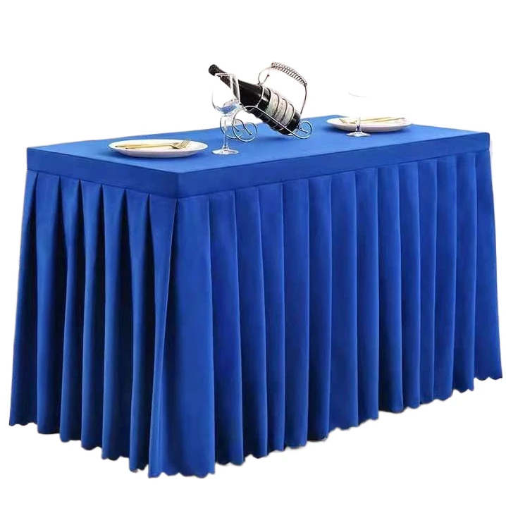 Elegant Pleated Skirt for Exhibitions and Events High Quality Tablecloth for Banquets and Conferences